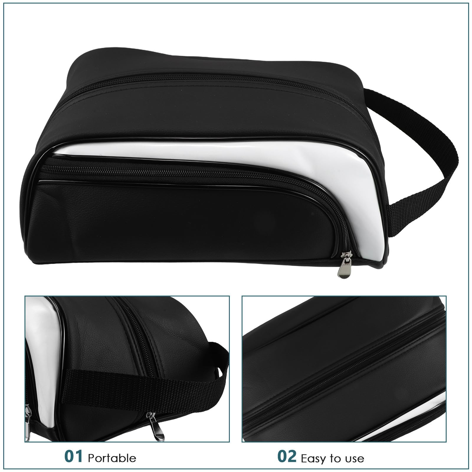 wasserdichte PU Schuh Tasche mit Reißverschluss Staubdichter Golf Schuh Organizer für Damen und Herren Praktische Reise Schuhaufbewahrung Schützende Schuhhülle Stilvoll und Robust