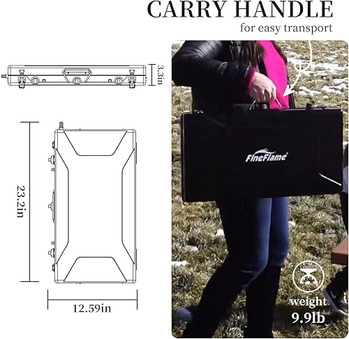 Miniatura 4 de Estufa de camping 3 quemadores 20400 BTU con Bulin 37PCS utensilios de cocina para acampar Kit de desorden ligero