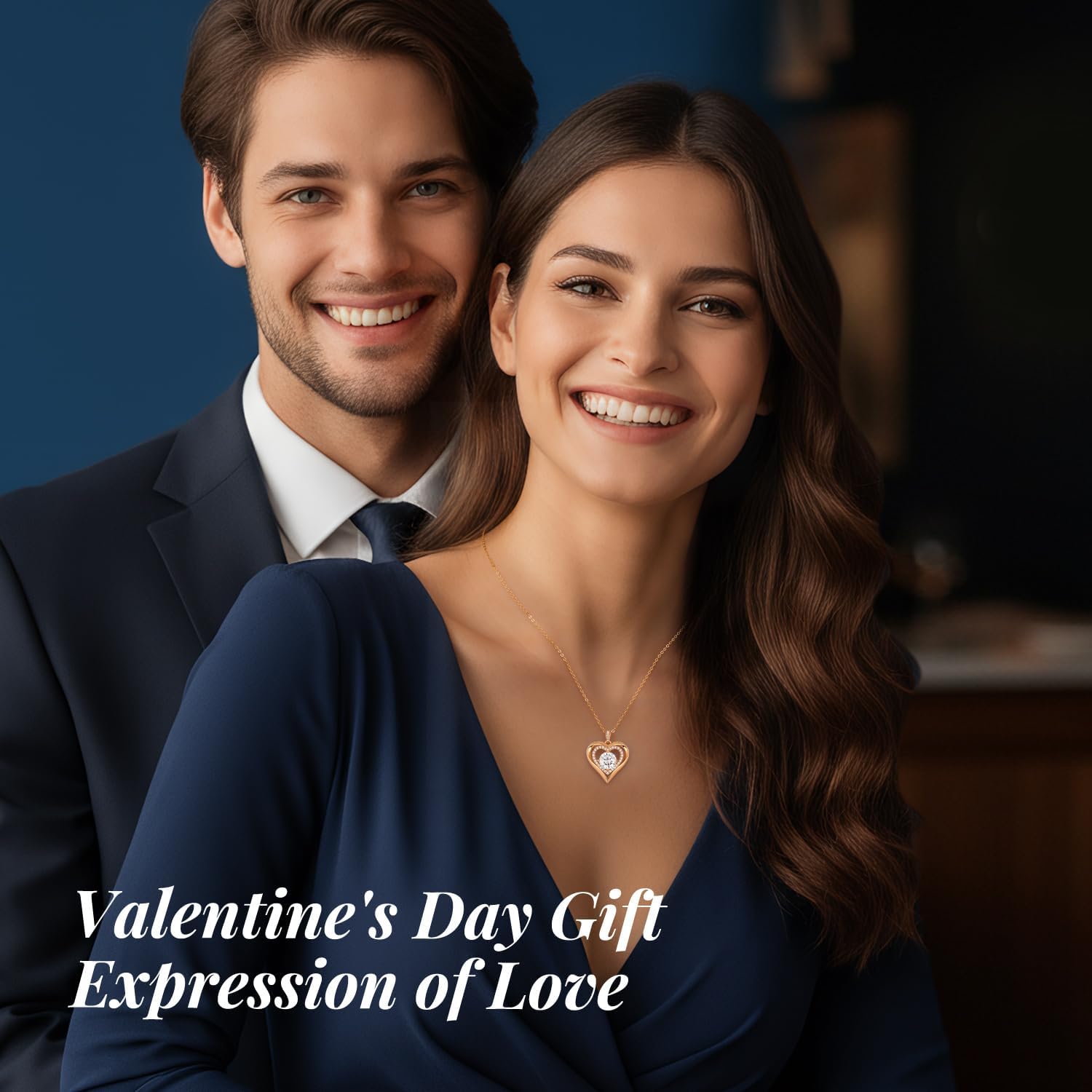 Valentine's Day Gift Moissanite Heart Pendant Necklaces for Women, 925 Sterling Silver Necklace Engraved with 'I LOVE YOU', Ideal Anniversary Birthday Jewelry Gifts for Mom Wife Girlfriend Daughter Her - Image 2