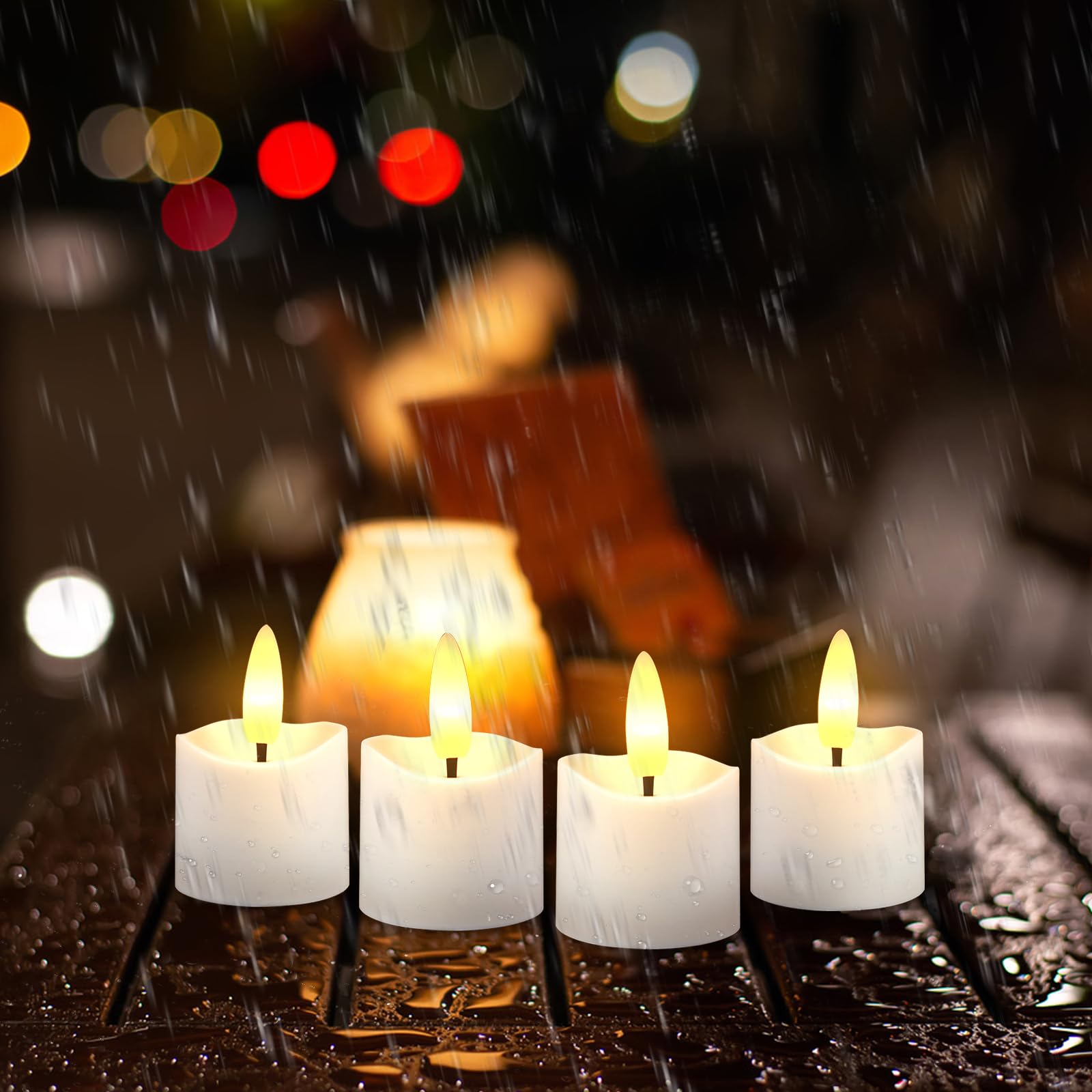 HL Wiederaufladbare LED Teelichter mit Ladestation,wasserdicht, 100 Stunden helle magnetisch aufladbare Kerzen mit flammenlose Fernbedienung, elektrische Deko für Zuhause, Halloween & Weihnachten