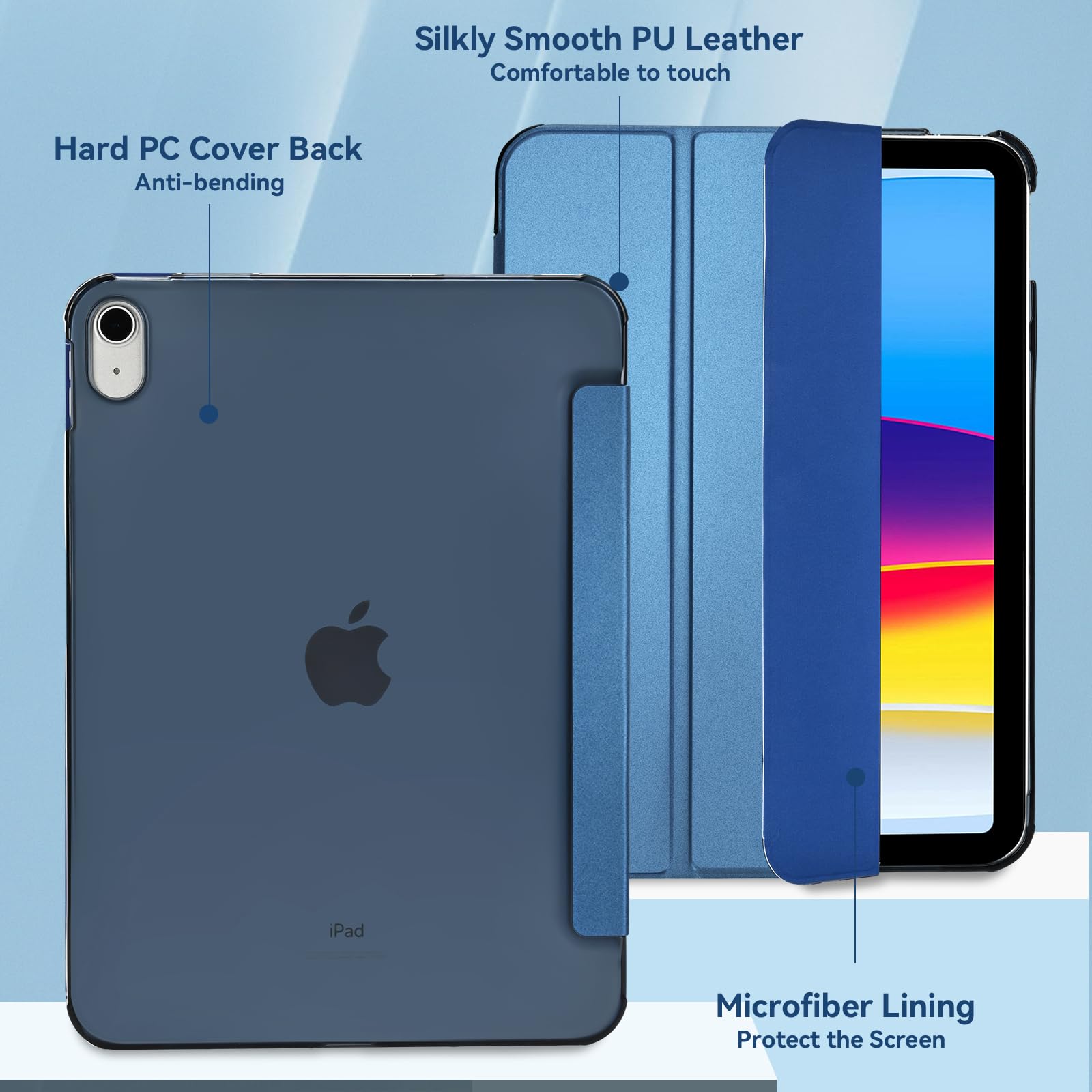 Coque IPad 11" 2025 & 10,9" 2022 Avec Porte-Stylet – Protection Mince, TPU Translucide, Support Intégré, Jaune - 11