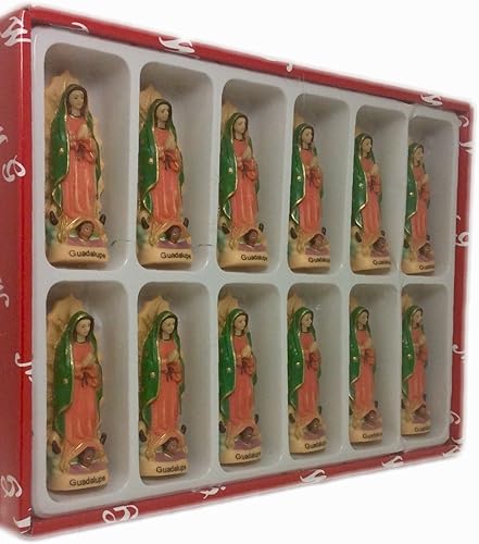 Alliance Juego de 12 figuras de Nuestra Señora de Guadalupe de 3 pulgadas
