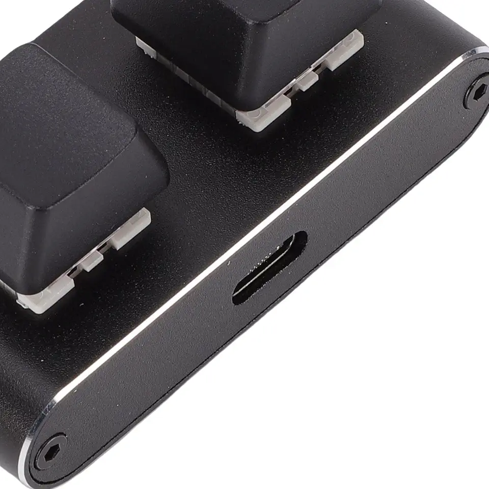 Copie e cole 2 teclas programáveis USB interruptor vermelho mecânico confortável e ergonômico mini teclado USB para jogos teclas de atalho personalizadas para macros ou jogos de ritmo