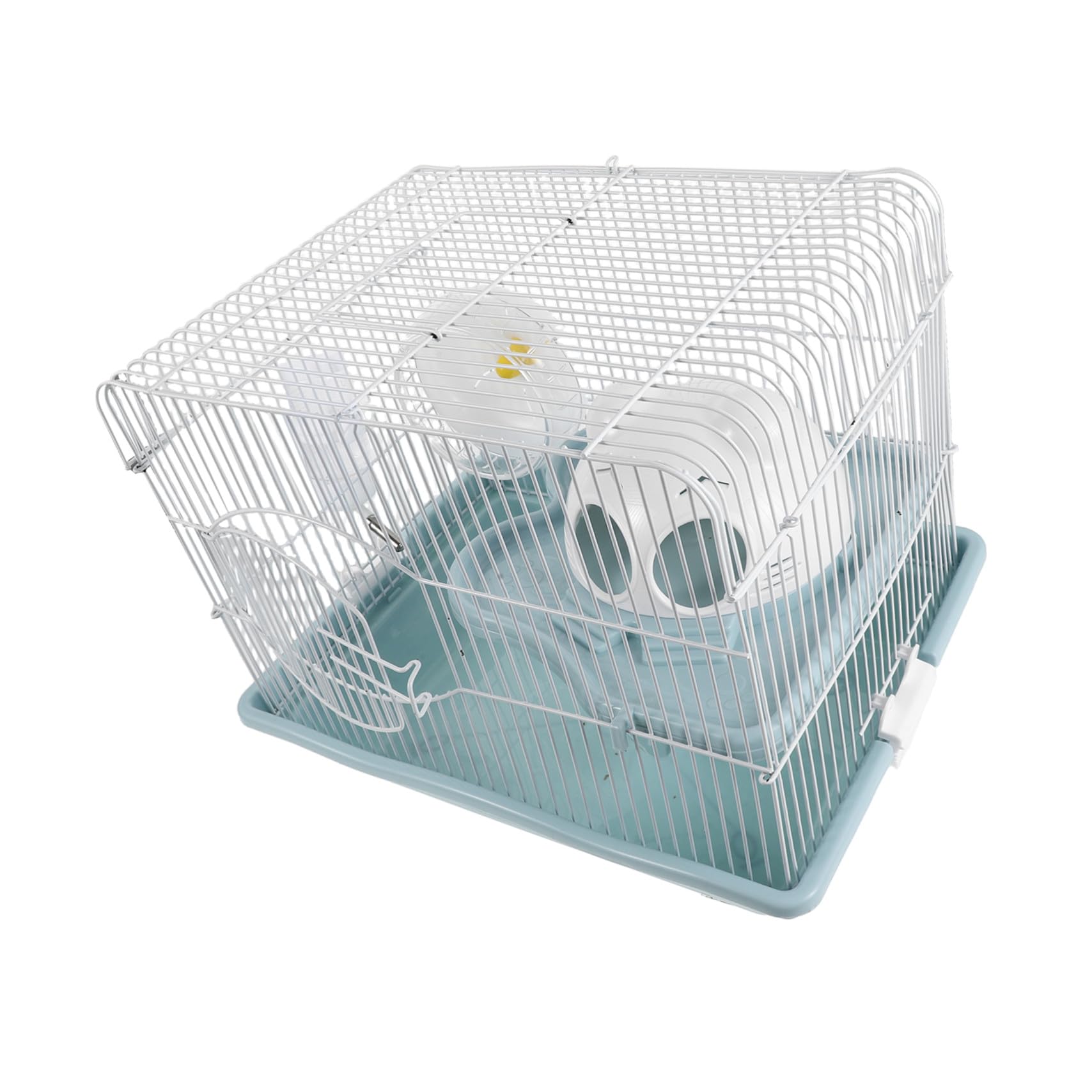 Jaula con Estructura Resistente a Mordeduras Doble Nivel de Doble Nivel de para Hámster y Diseño Multicapas, Fabricada en Plástico y Metal para Hámsters y Jerbos