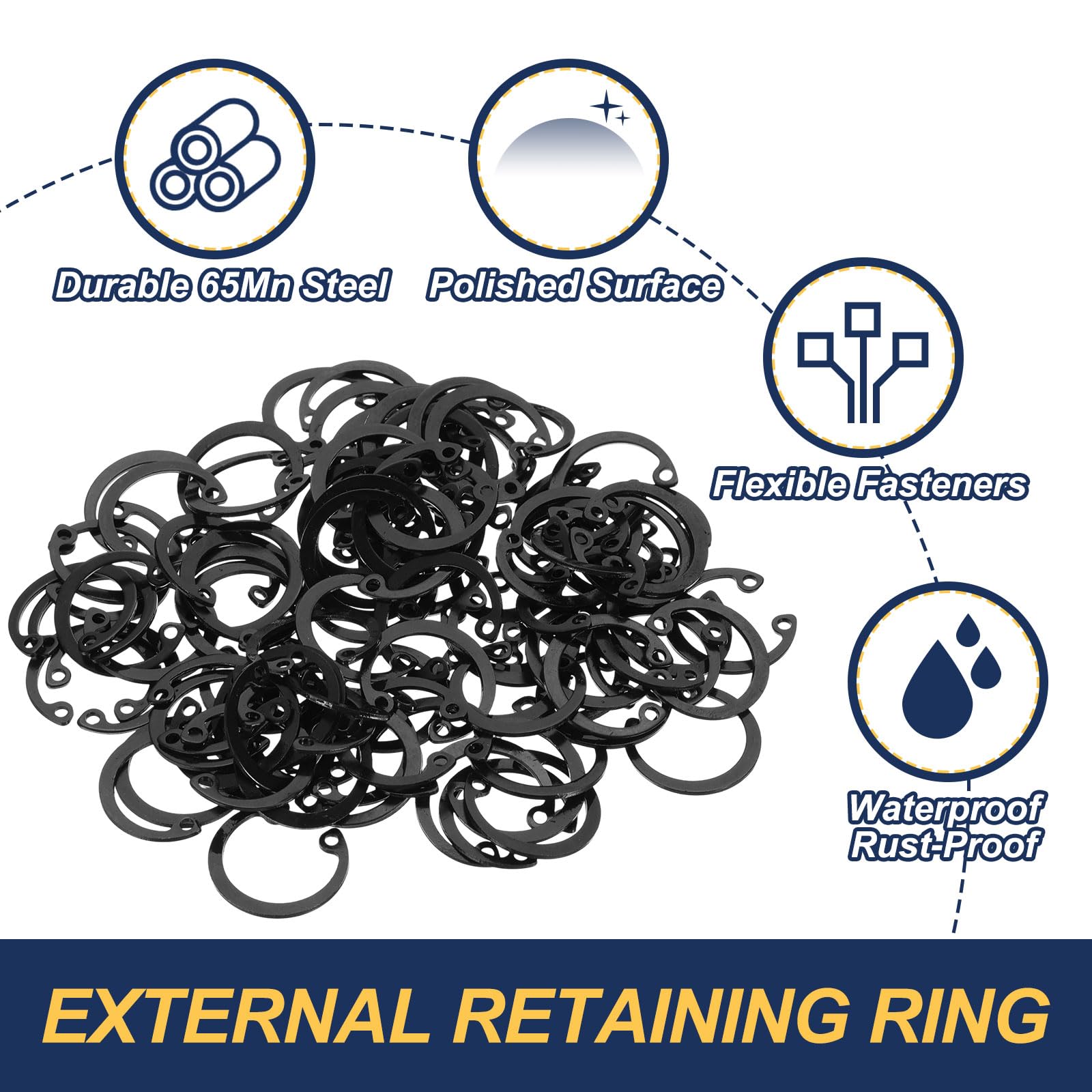 PATIKIL 100 Pcs Internal Retaining Rings - Image 3