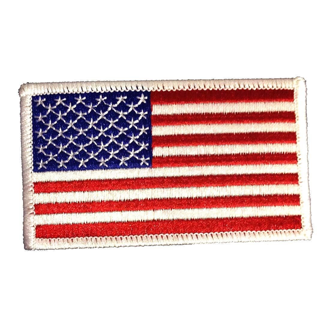 USA cuore America bandiera - Toppe termoadesive Patch Toppa ricamate, misura: 7 x 7 cm