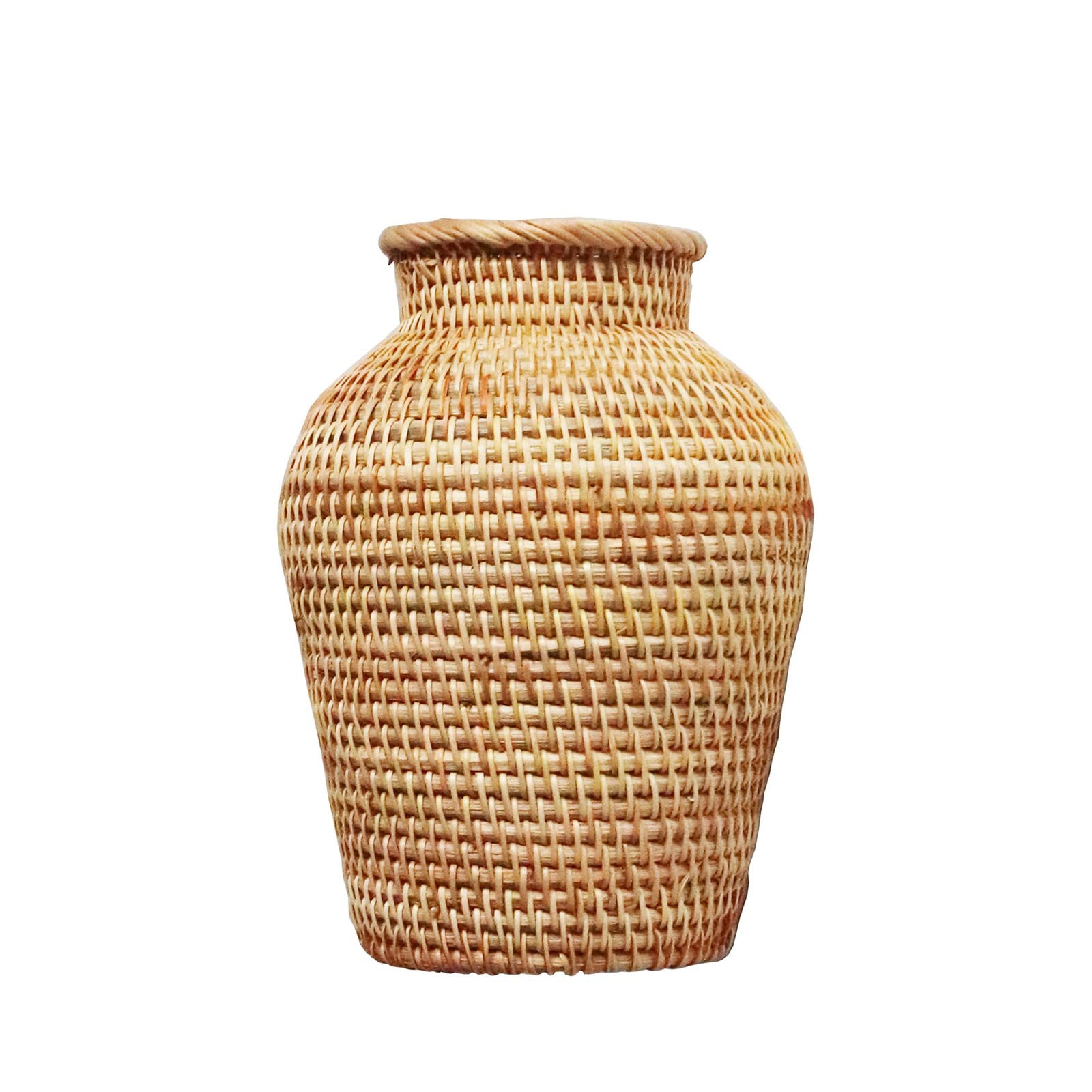 Vase en rotin et support de pot de fleurs multicolore pour plantes