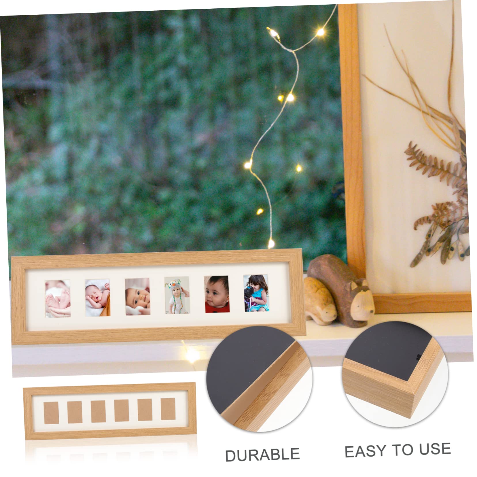 TOYANDONA 4stücke Erster Jahr Neugeborenen Bilderrahmen Aus Holz Fach Photo Display Für Monatliche Wachstumserinnerungen Kreatives Design Für Kinderzimmerdekoration Zur Geburt