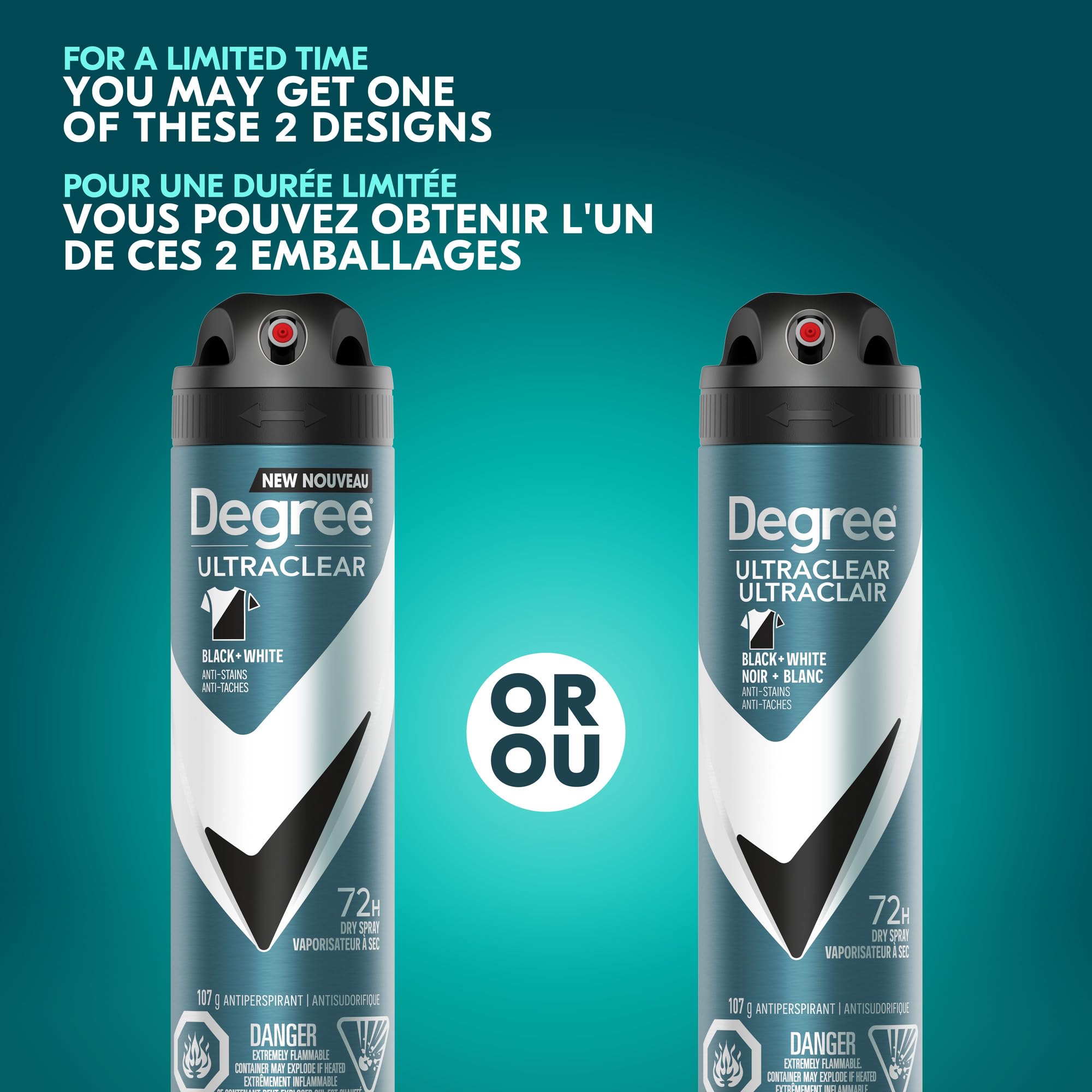 Degree Men UltraClear Black + White Dry Spray Antiperspirant Deodorant