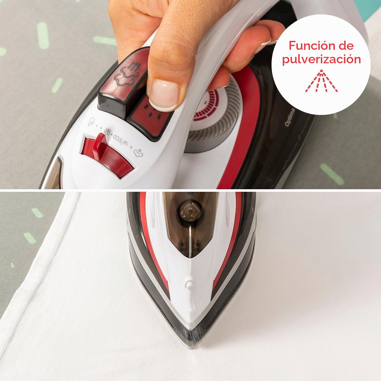 Solac – Plancha Vapor Optima Extreme 3.2 | 3200W | Golpe vapor 240g/min | Suela Bi-Flow Steam | Antical | Antigoteo | Rápido calentamiento | Autolimpieza | Blanco