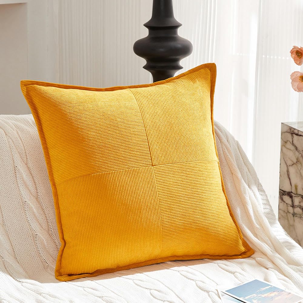 Taies d'oreiller velours côtelé nordique lot de 4 housses de coussin canapé