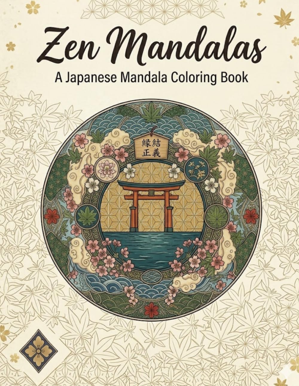 Zen Mandalas: A Japanese Mandala Coloring Book: Traditional Japanese art patterns (Japanese Coloring Book)