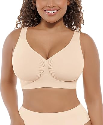 FeelinGirl Seamless Everyday Bras for Women No Underwire with Wide Straps