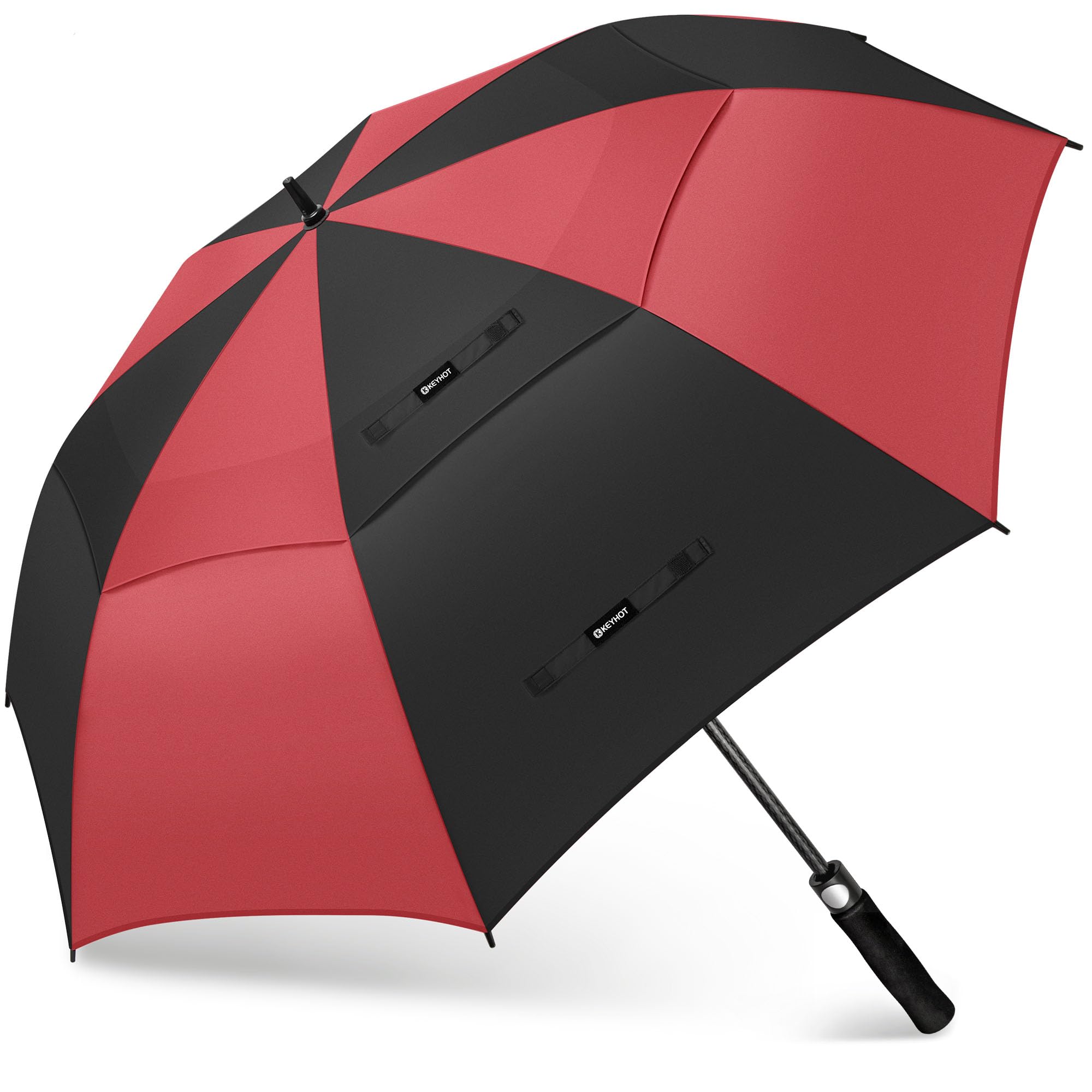KEYHOT Golf Umbrella Windproof and Rainproof 62 Inch, Large Golf Umbrellas Double Canopy Stronge Unbreakable Heavy Duty for Men Women(Purple)