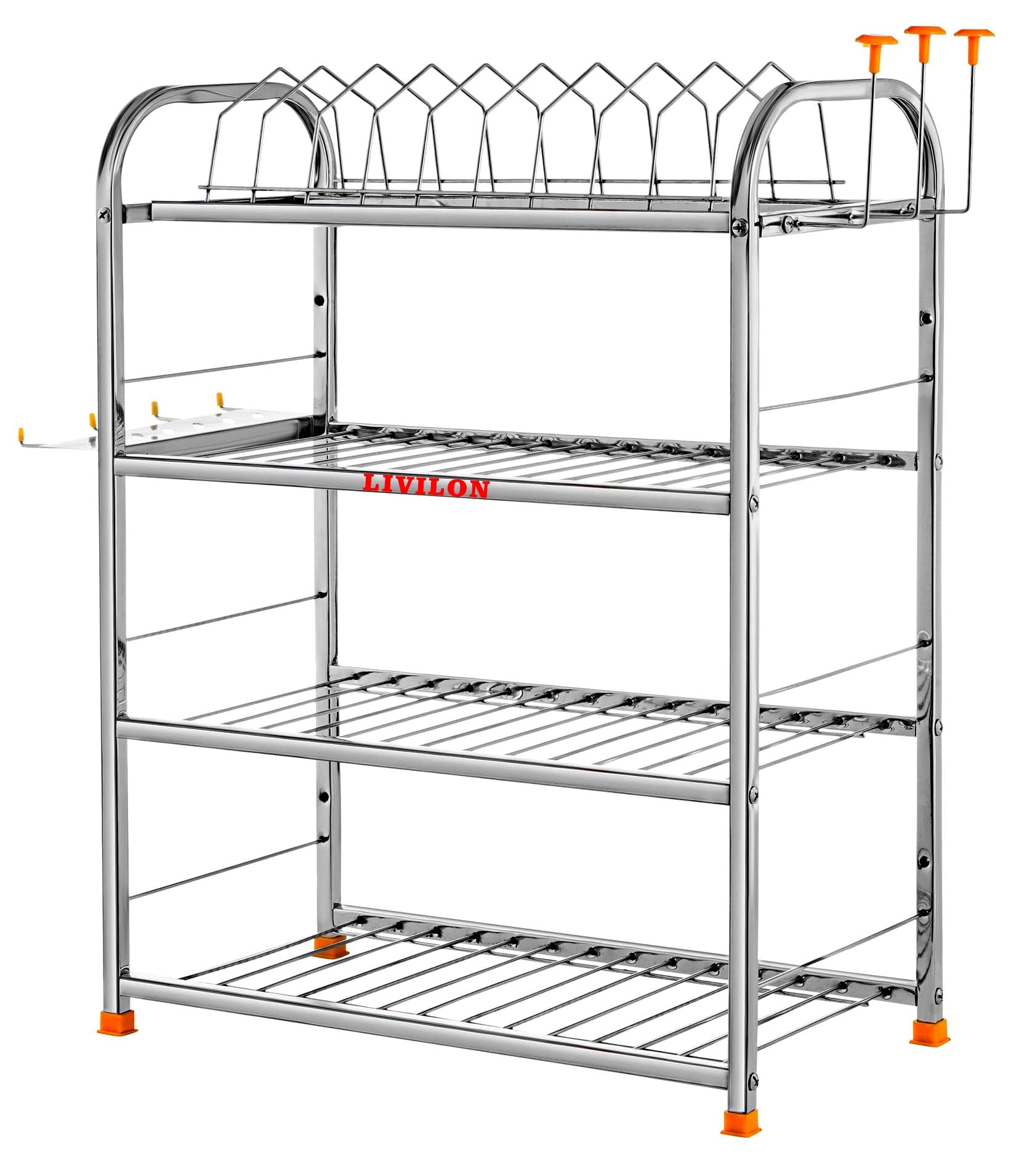 See full amazon price history chart for L LIVILON 4 Layer Wall Mount Kitchen Utensils Dish Rack | Stainless Steel Stand | Dish Stand/Holder | Kitchen Organizer | Utensils Rack with Plate (24 * 18), Tiered Shelf L LIVILON 4 Layer Wall Mount Kitchen Utensils Dish Rack | Stainless Steel Stand | Dish Stand/Holder | Kitchen Organizer | Utensils Rack with Plate (24 * 18), Tiered Shelf (B0D3XRT3YD) Amazon Price History, Amazon Price Tracker