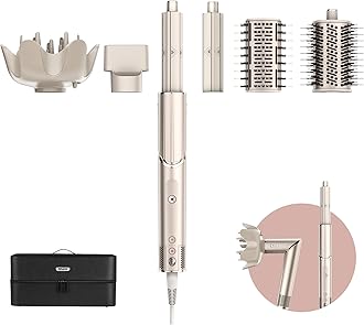 – Shark FlexStyle 5-in-1 Hair Styler & Hair Dryer with Auto-Wrap Curlers, Paddle Brush, Oval Brush, Concentrator, Diffuser and Storage Case, No Heat Damage, Stone, HD440SLME, 5 Years Warranty