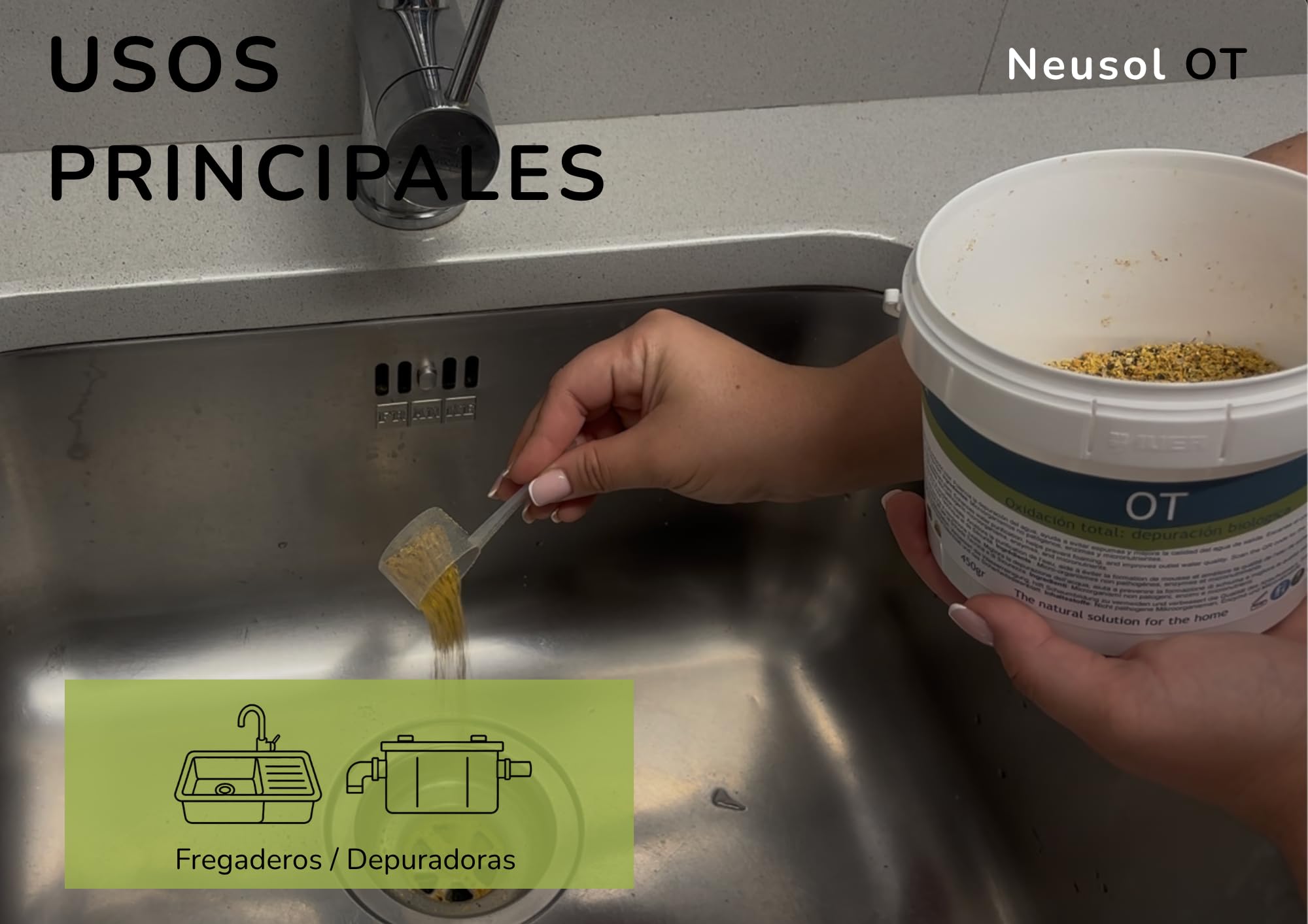 OT - Activador biológico para Depuradora Biológica o de Oxidación Total Reduce fangos espumas olores Mejora Calidad del Agua de Salida para riego o Limpieza de Exteriores
