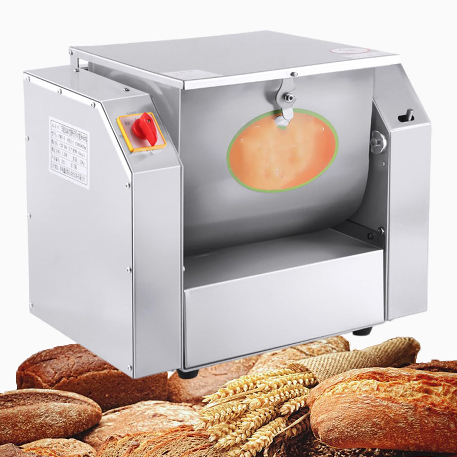 Amasadora doméstica estándar, amasadora de sobremesa, Potente batidora de Mano de 1,5 kW para Cocina, Ideal para Preparar Pasta, Pizza, Dumplings, Fideos, rollitos y palitos de Masa ho,
