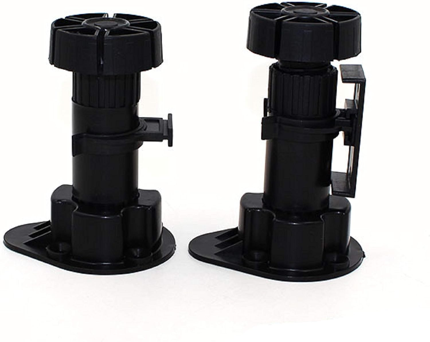 12 Pack Black Cabinet Leveler Legs Adjustable Furniture Legs Adjusts from 3-7/8" to 5-1/8", for Furniture, Cabinets Ect