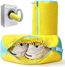 Shoe Cover Laundry Bag for Washing Machine, Reusable Shoe Bag with Zipper for Washer, Microfiber Protective Pouch for Machine Wash, Prevents Damage and Noise, Fits All Shoe Sizes.(Multicolor)