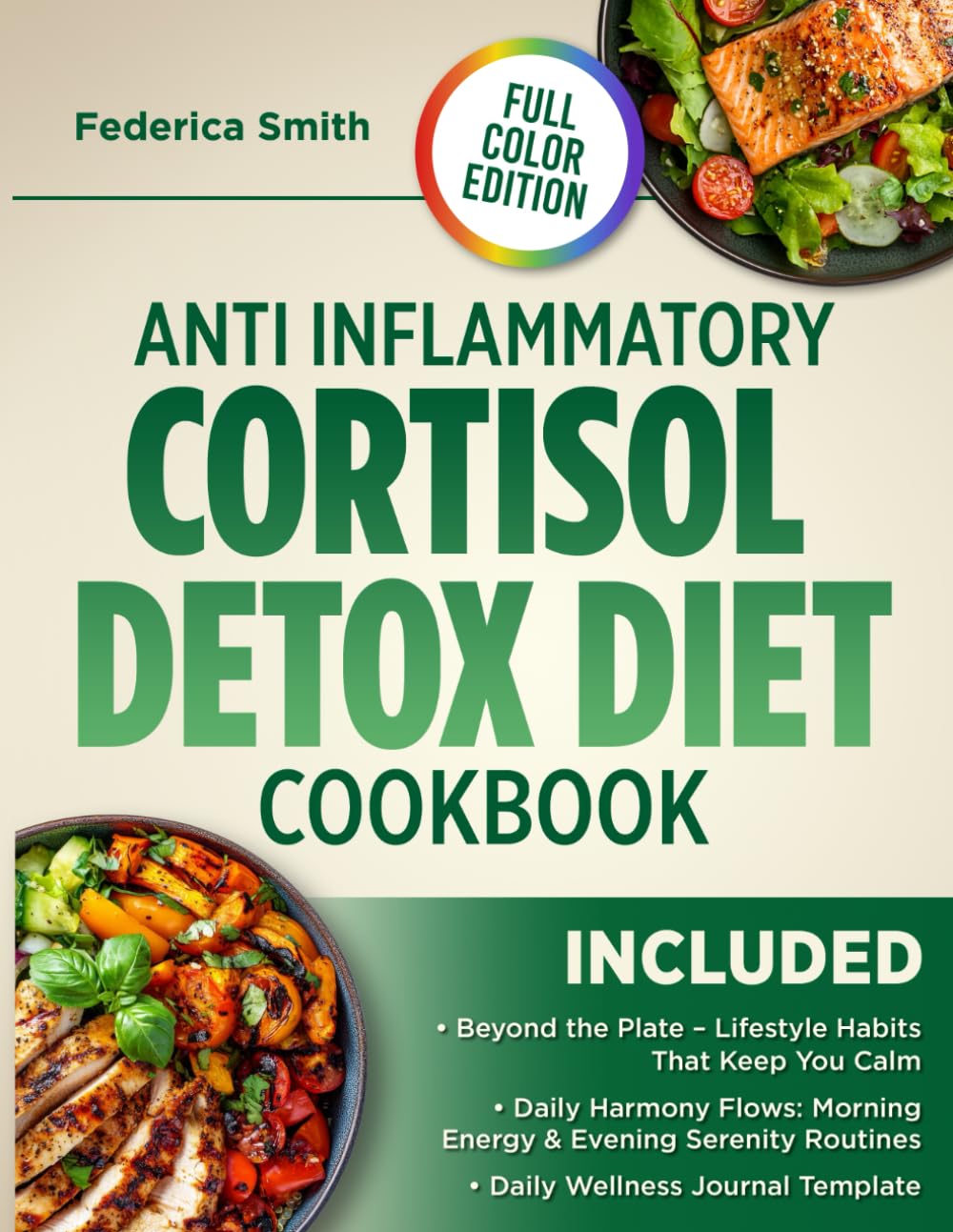 Anti Inflammatory Cortisol Detox Diet Cookbook: Easy, Science-Backed Recipes to Reduce Inflammation, Calm Stress, and Increase Energy — Full Meal Plan with Full-Color Images