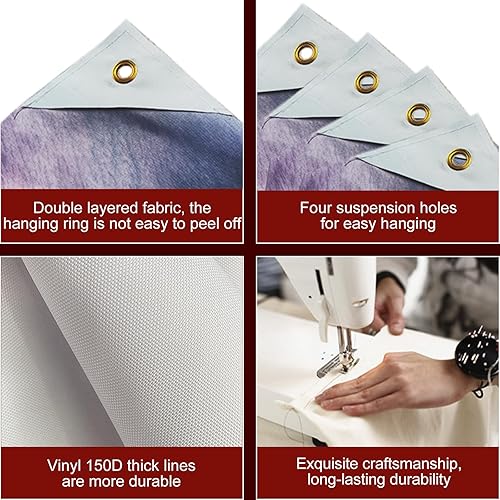 Miniatura 7 de Cartel de Navidad de 8 x 6 pies para chimenea, fondo de árbol de vacaciones con cajas de regalo, guirnalda de luces para interiores y exteriores,