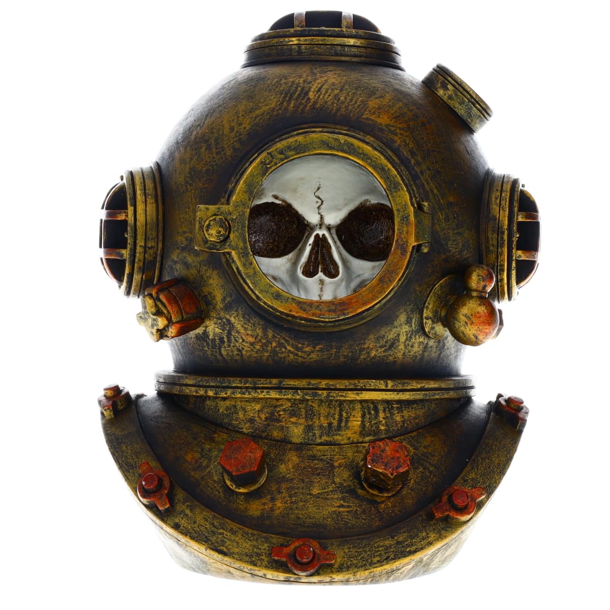 Treasure Cove P784176 Skull with Diving Cap Resin Deep Sea Diver Helmet Replica Steampunk Halloween Party Decoration Calacas