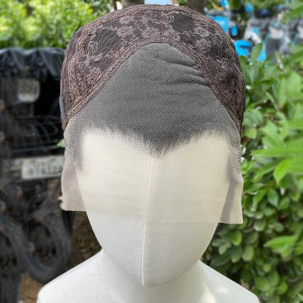 Haarpflege Widow's Peak Jet Black Kurze Bob-Perücke 13 X 4 Lace-Front-Perücken 150% Dichte Ohne Kleber