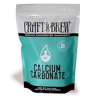 Craft A Brew - Calcium Carbonate - Enhance Yeast Performance - Helps Maintain Balanced pH in Brewing Water - Improve Clarity & Reduce Unwanted Proteins - 16oz Package