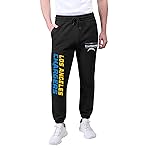 Ultra Game NFL Official Adults Super Soft Game Day Jogger Sweatpants - Unisex, Los Angeles Chargers, Black, X-Large