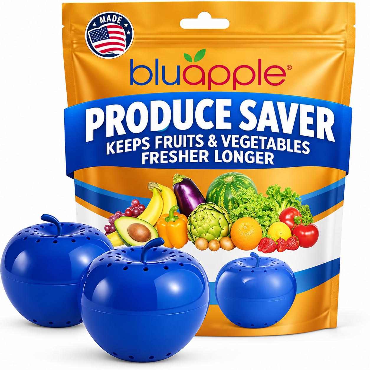 Bluapple produce saver ethylene absorber