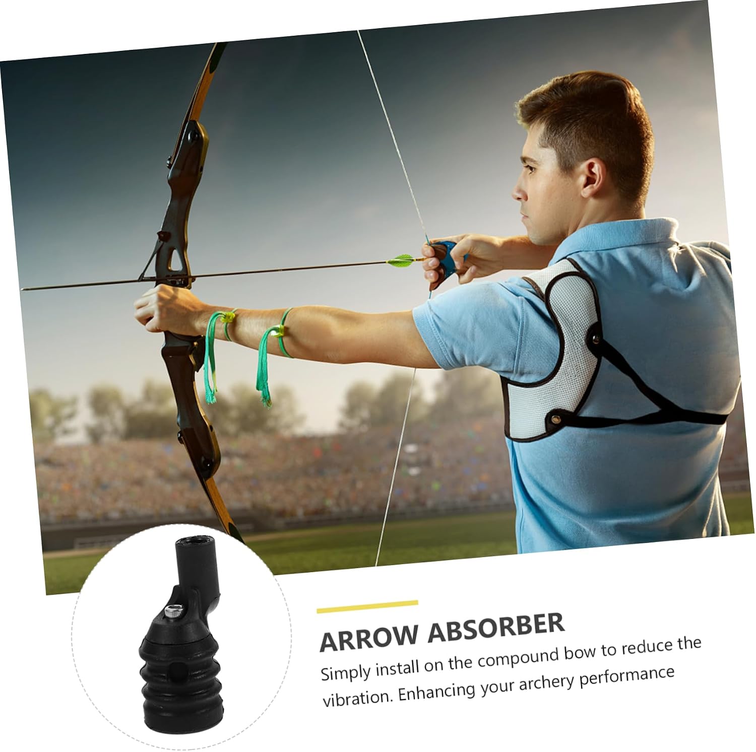 Abaodam Stabilizer Durable Bow Dampener for Enhanced Performance Easy Installation Vibration Absorbing Accessory