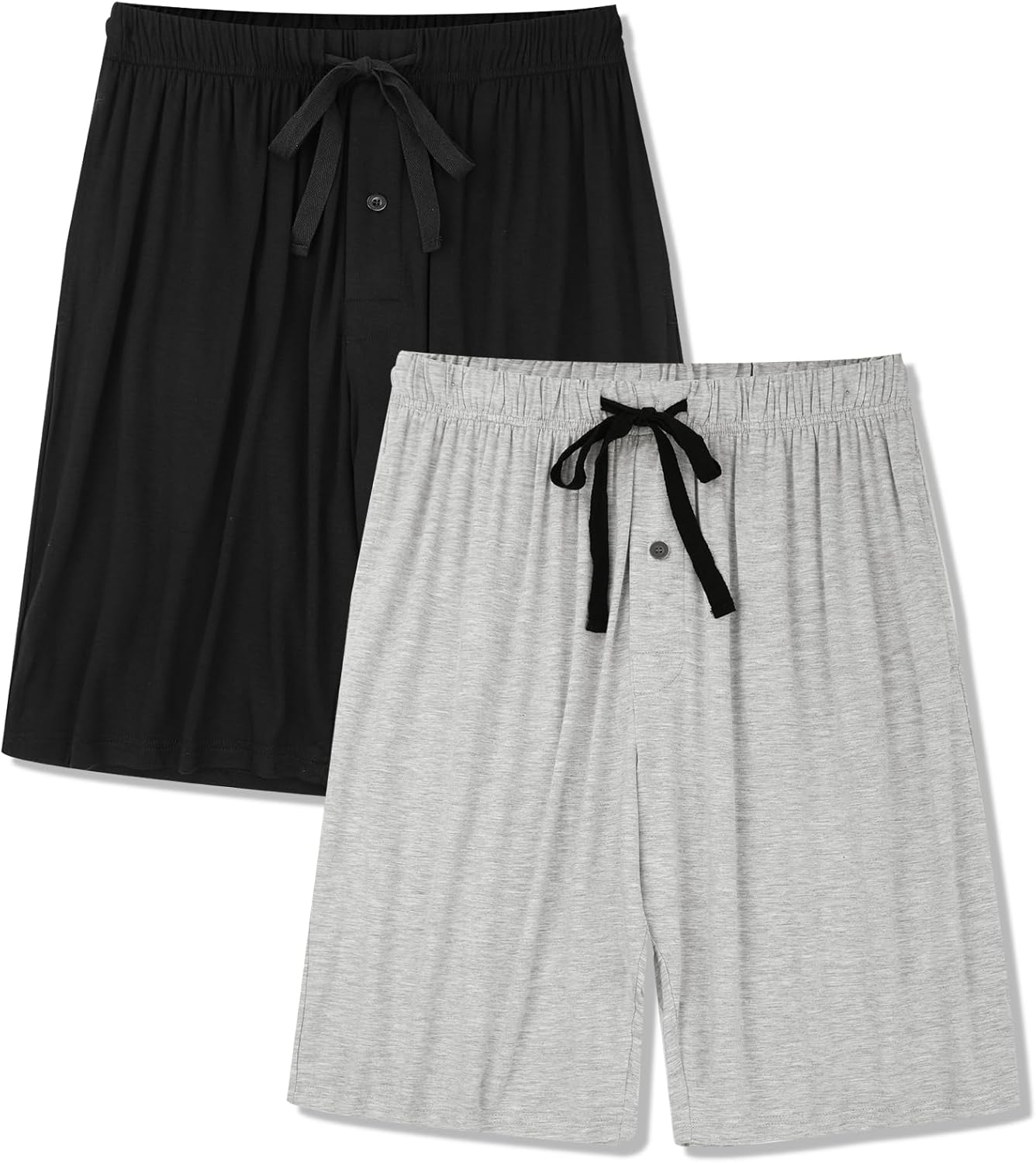 Men’s Pajama bottoms Lounge Sleep Shorts Soft Comfortable Breathable Pajamas Shorts with Pockets 2 Pack