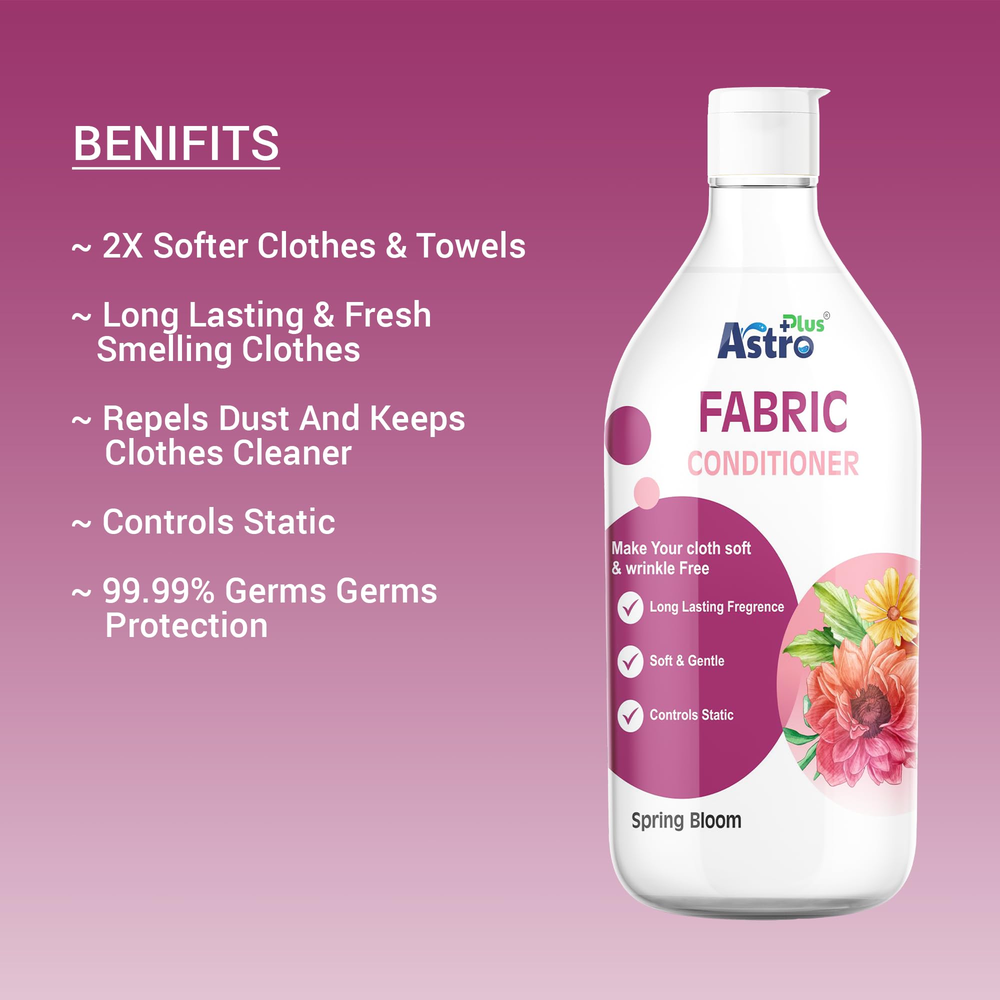 Astro Plus+ Premium After Wash Fabric Conditioner & Comfort – Keep Clothes Soft & Fresh- 500 ml | Super Saver Pack Morning Fresh Variant For All Day Freshness 4
