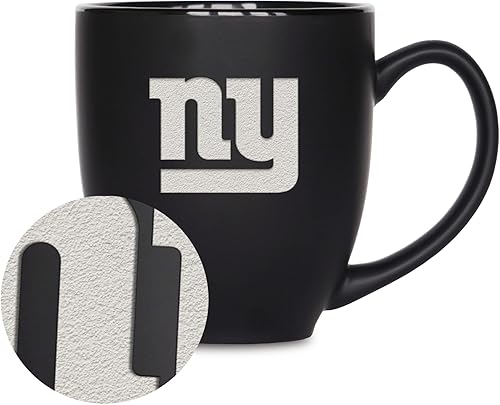 Vista 38 de Rico Industries Taza Bistro de fútbol americano de la NFL de 15 onzas, para bebidas calientes o frías, logotipo del equipo grabado para una