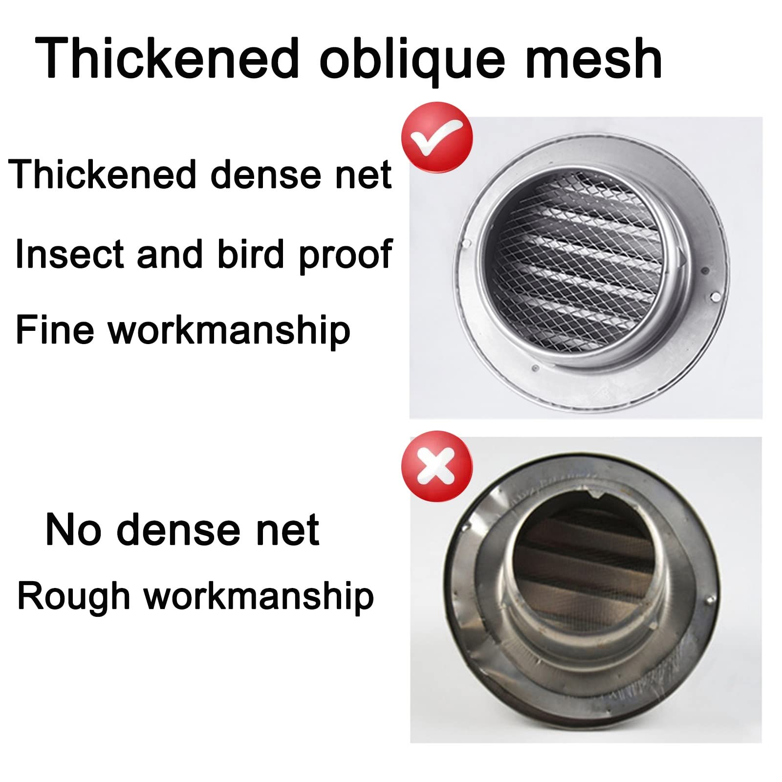 Conduit Aérateur D'Air Grille De Ventilation Bouchon Rond En Acier Inoxydable 304,Résistance Aux Hautes TempératuresGrille D'aération CirculairePas Facile De Tomber,pour la cuisines ( Size : 160mm )