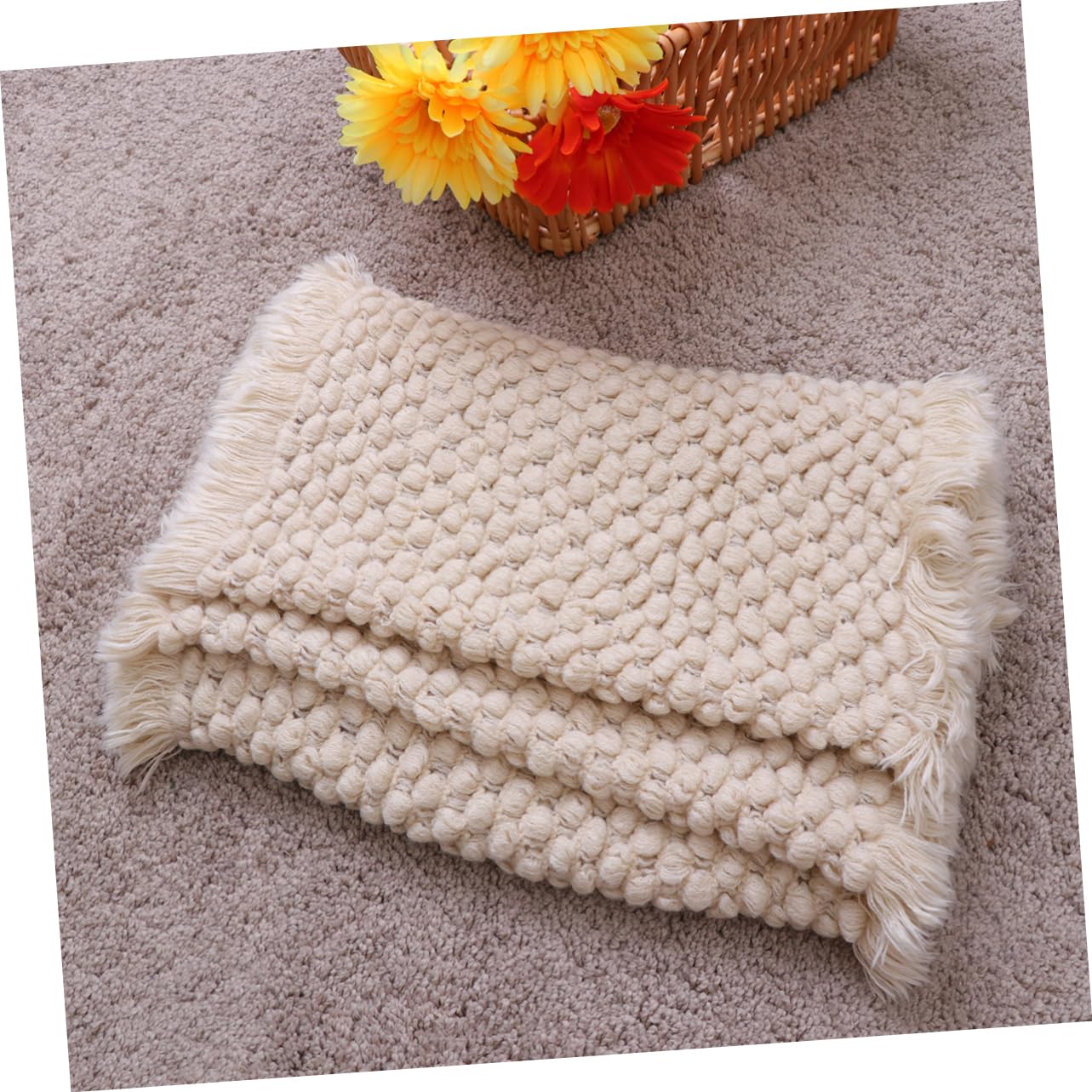 Abaodam 2piezas De Algodón para Bebés Diseño De Piña para Dormir y Fotografía para Recién Nacidos Color Beige