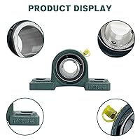 Vista 6 de 4 piezas UCP205-16 Cojinete de bloque de almohada de 1 pulgada con eje de hierro fundido p205 con cojinete de 1" de orificio con bloque de cojinete