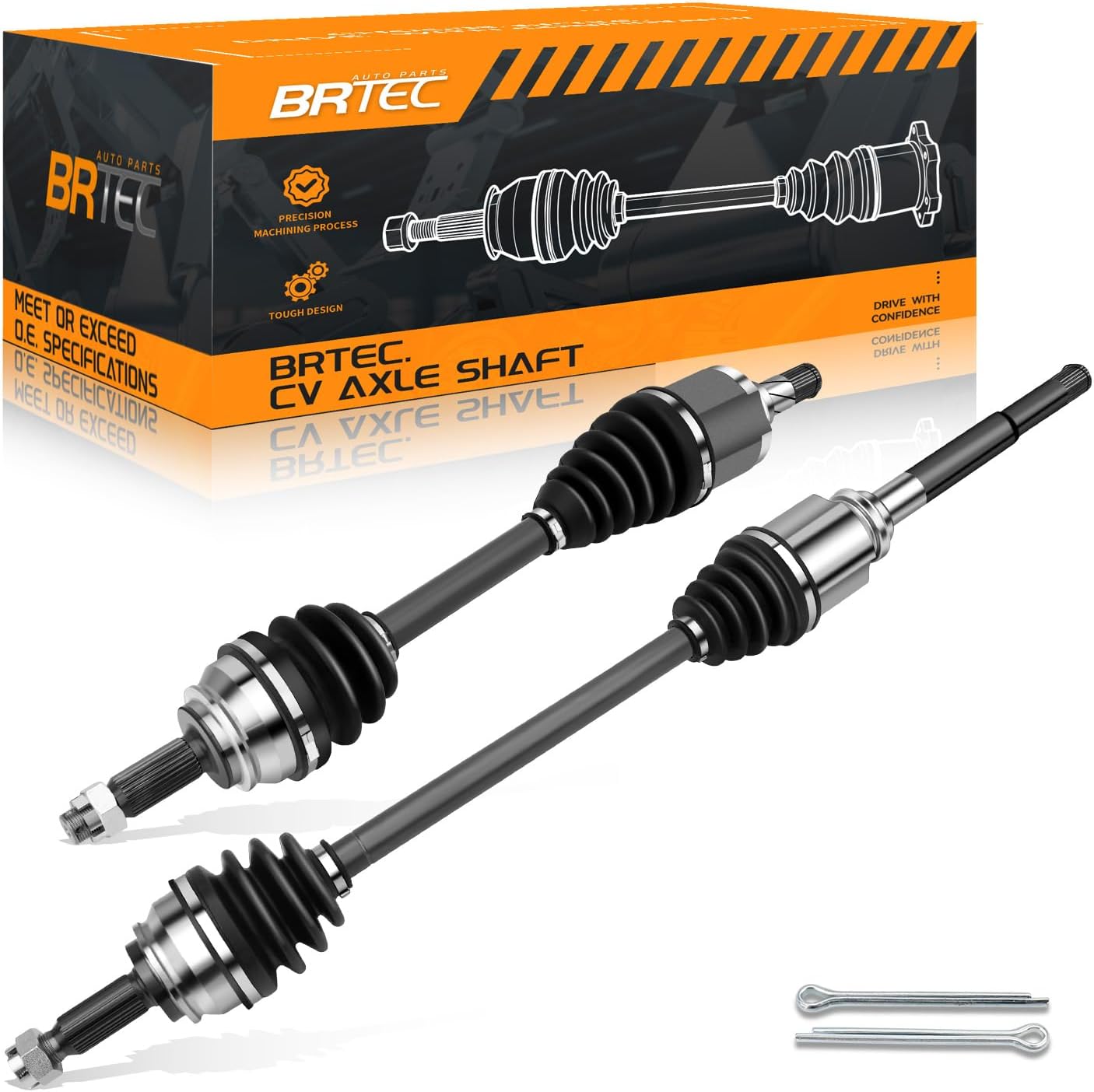 BRTEC Front CV Axle Shaft Assembly Kit for Jeep Compass / Dodge Caliber (Driver & Passenger)