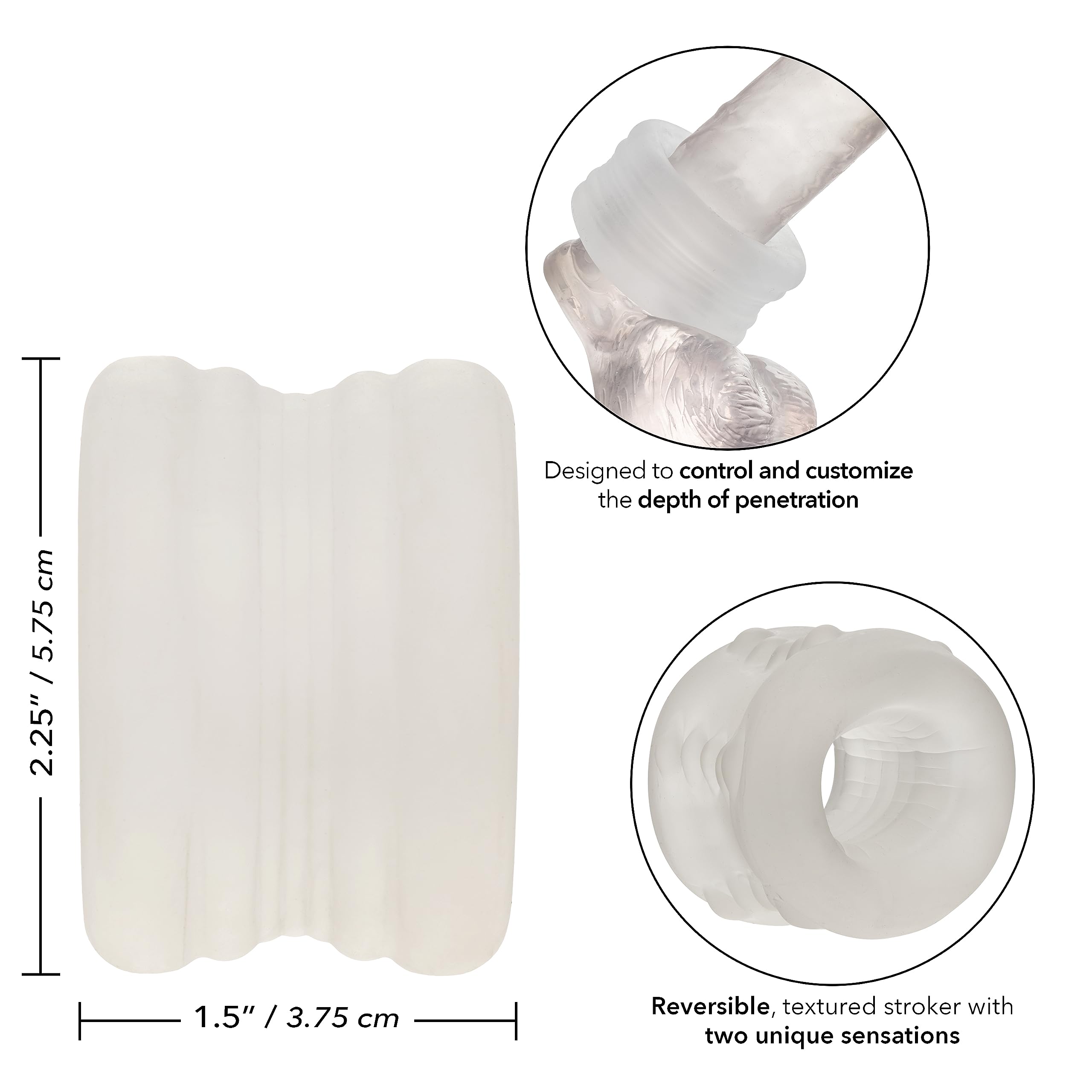 Amazon.com: CalExotics Boundless Bumper-Stroker Ring, Fucntion as Male  Masturbator or Stopper Ring - SE-2698-50-3 : Health & Household