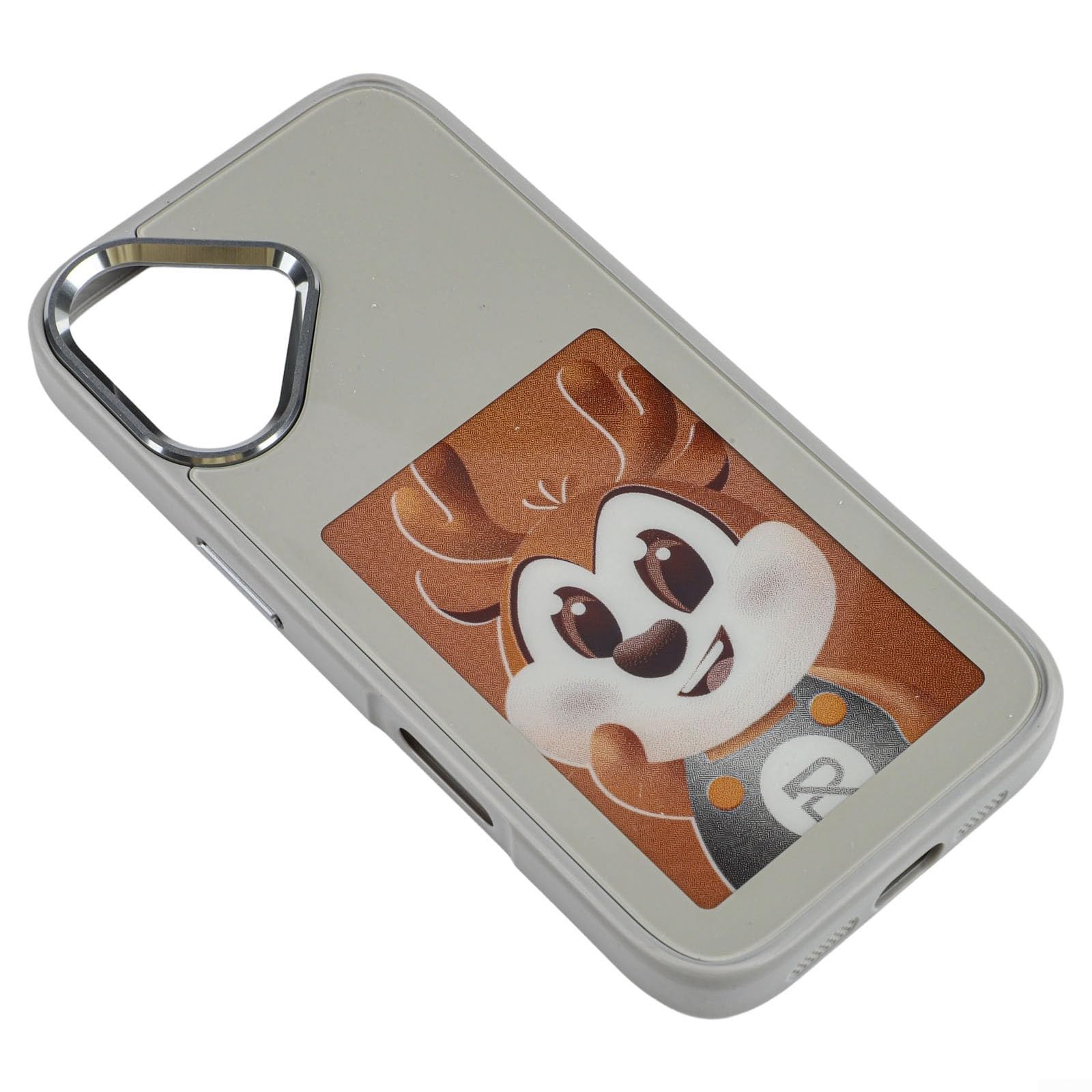 Coque de téléphone NFC personnalisable avec écran d'image DIY pour la série /16, coque HD 4" interchangeable, PC pour verre pour matériau (17 gris)