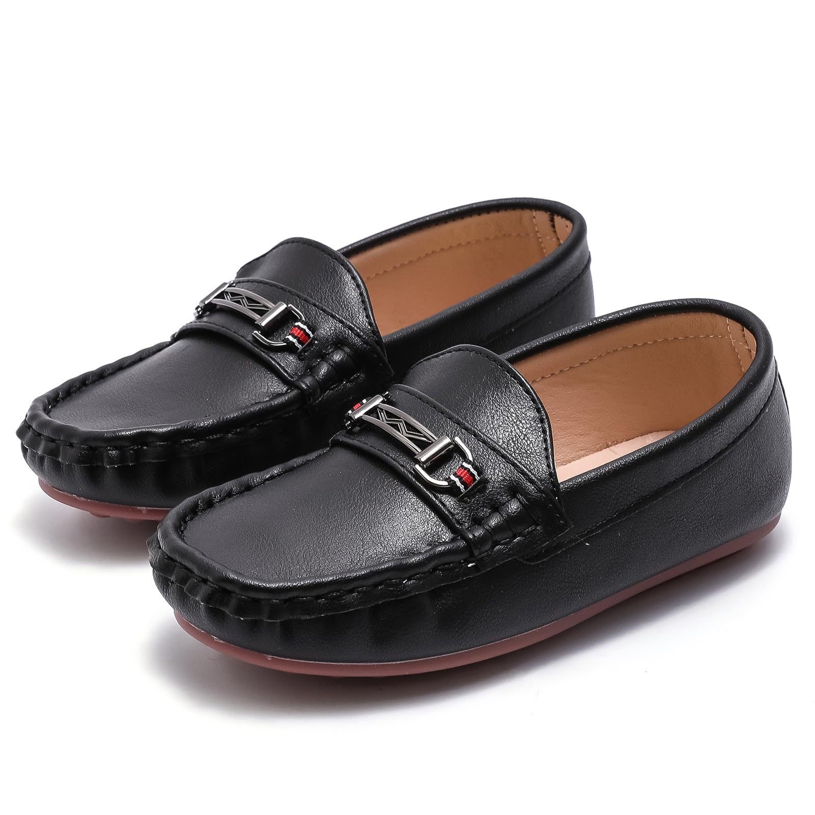 DADAWEN Kinder Jungen Mädchen Mokassin Kunstleder Slip-On Schuhe Schule Hochzeit Kirche Penny Loafer