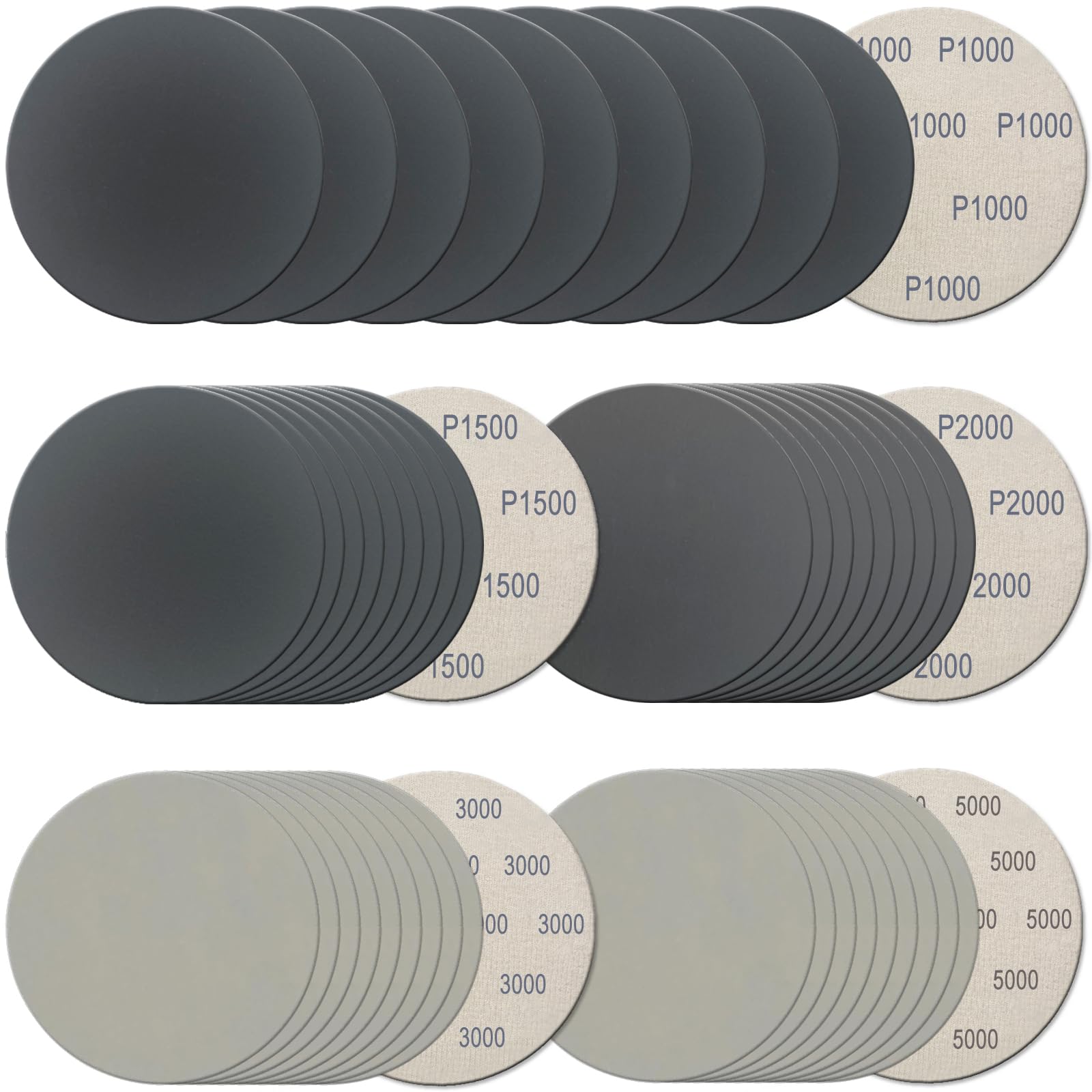 5 Inch Sanding Discs - 50 Pcs Hook & Loop -1