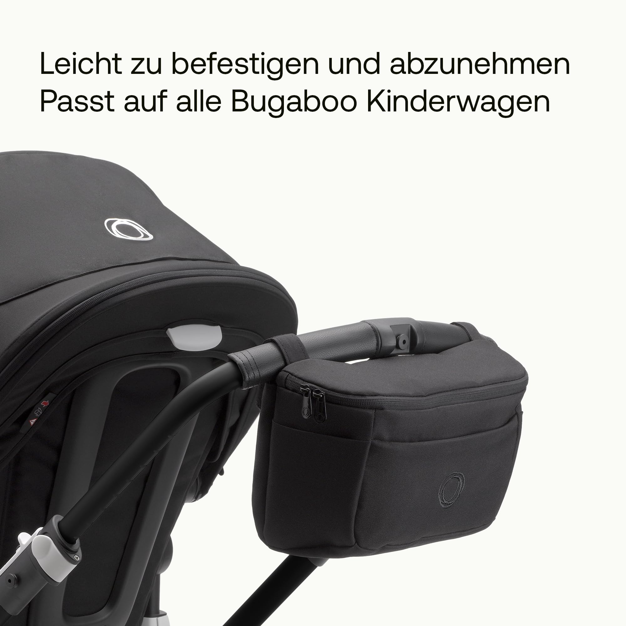 Bugaboo Kinderwagen Organizer-Tasche mit leicht zugänglichen Fächern. Praktisches Accessoire für alle Baby-Essentials in Midnight Black