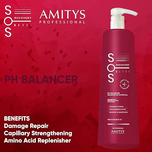 Miniatura 3 de SOS PH Equilibrador, protege y repara el cabello dañado, sellador de cutículas, aminoácidos esenciales, proteína de seda, D-pantenol,