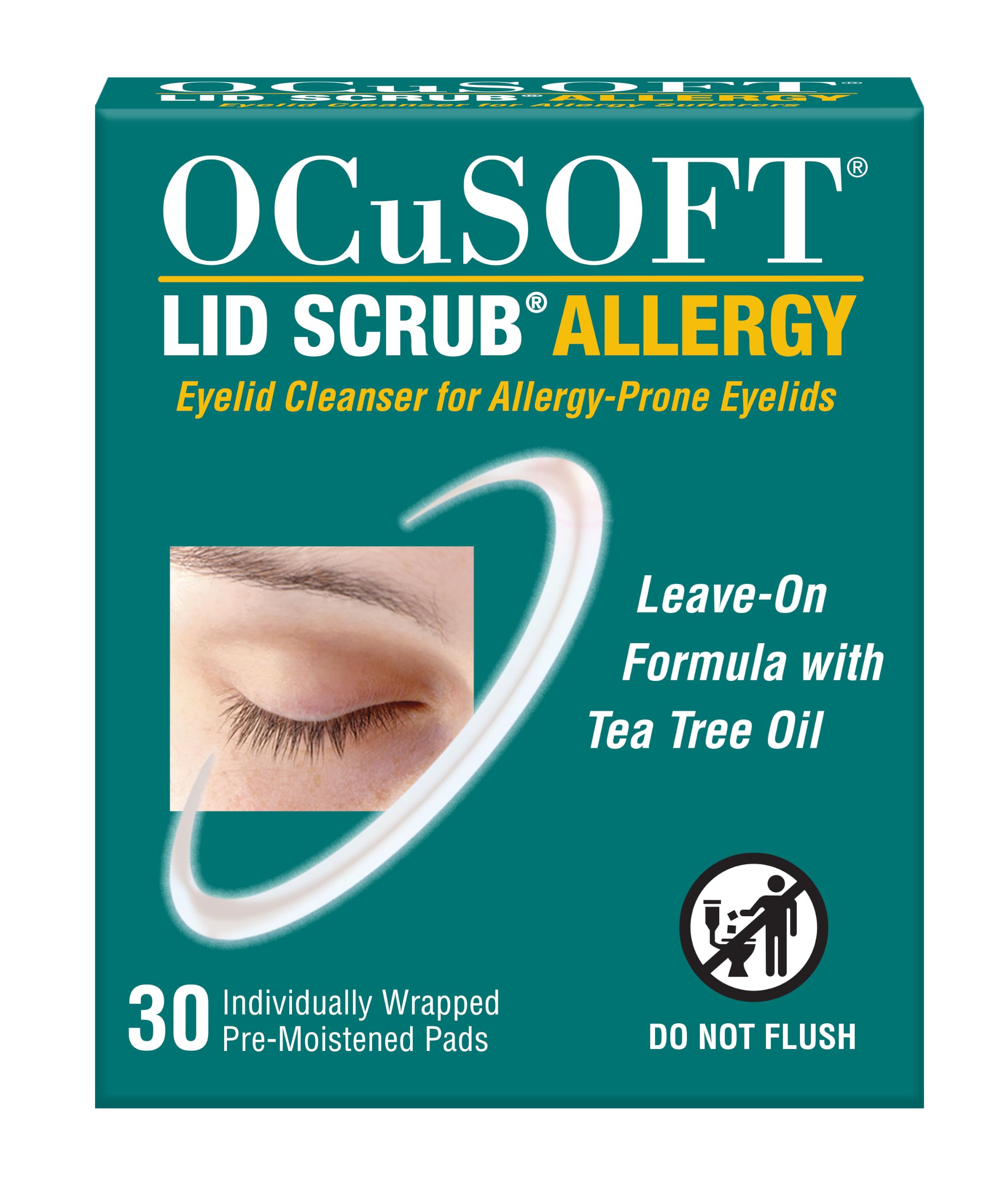 OCuSOFT Lid Scrub Allergia Eyelid Cleanser 30CT