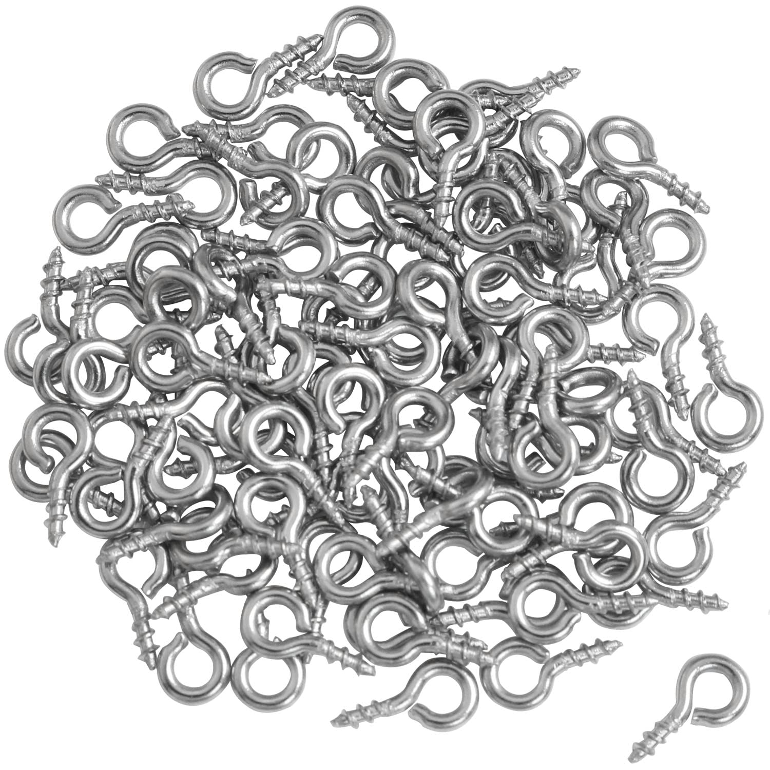 Small Screw Eye Pin LUORNG 200PCS 1x4x8mm Stainless Steel