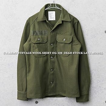 米軍 実物 ウールシャツ 後期 S MILITARY 実物 USED 米軍 ヴィンテージ ウールシャツ OG-108