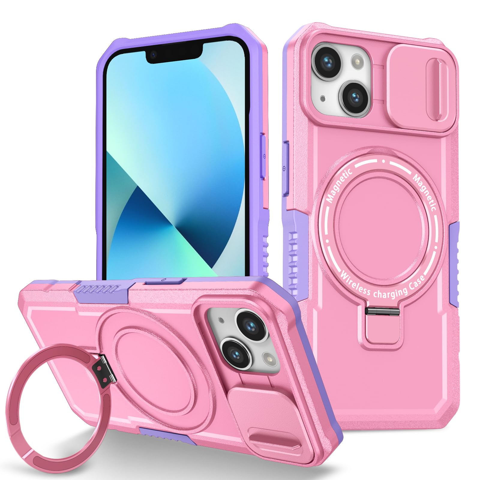 Coque iPhone 15 MagSafe rose finies les rayures sur la caméra - 8