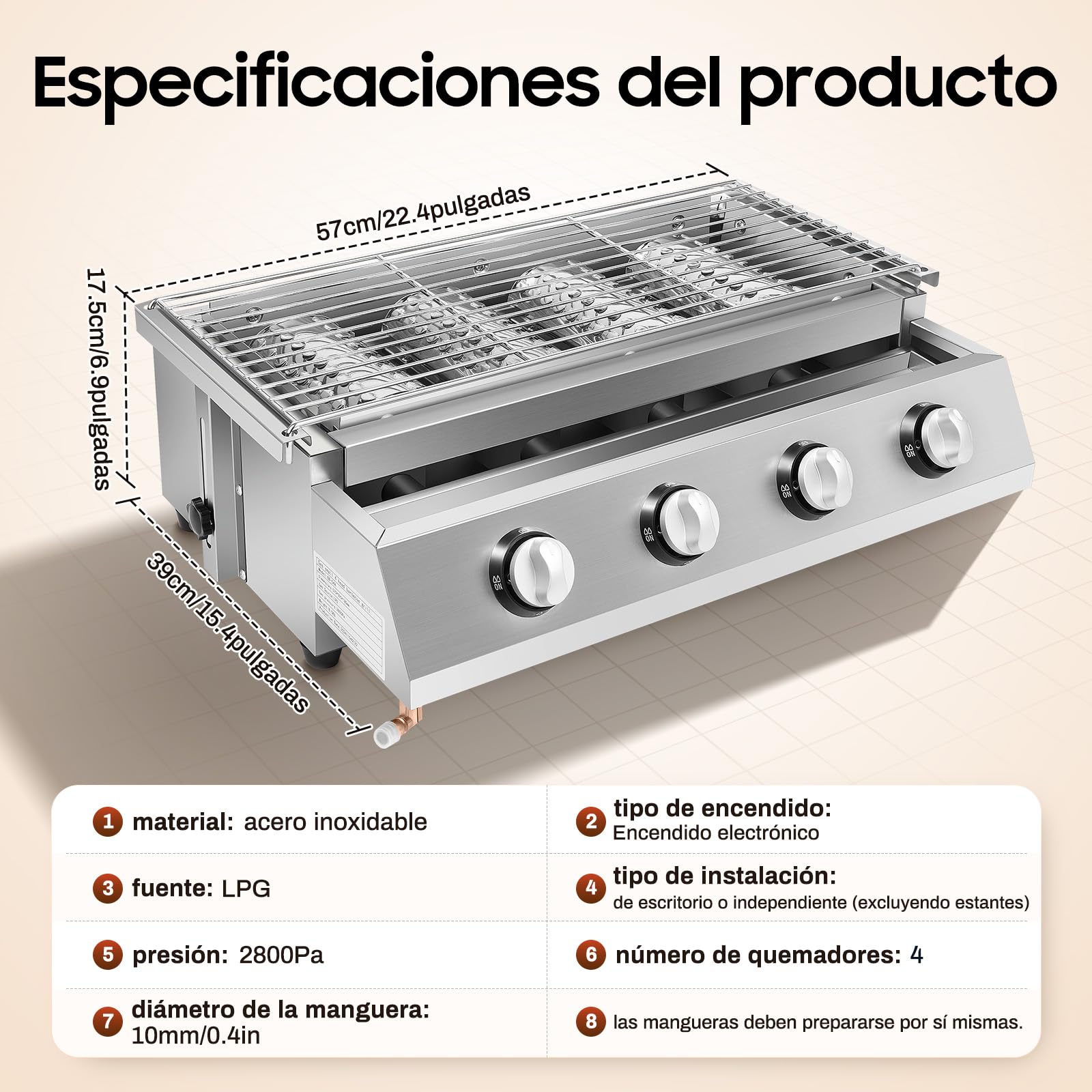 Barbacoa de gas da campeggio per esterni senza fumo per terrazze e giardino
